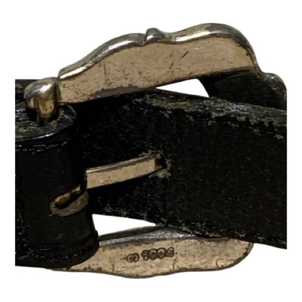 Vintage 1996 Brighton Kids Leather Belt with Silver Buckle Size 21”
